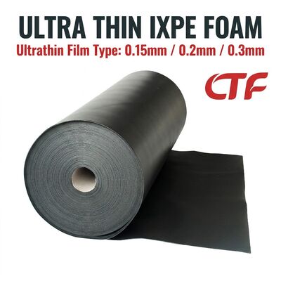 0.15 মিমি 0.2 মিমি 0.3 মিমি পাতলা IXPE ফোম রোল গাম ব্যাকড ওয়াটারপ্রুফ ট্যাপ এবং ইলেকট্রনিক অ্যাপ্লিকেশন জন্য নিরোধক উপাদান