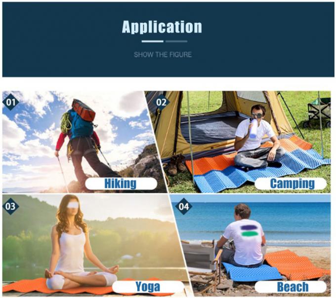 পাইকারি ডাবল ফোল্ডিং স্লিপ ম্যাটস হোয়াইট অ্যালুমিনিয়াম ফিল্ম বন্ধ সেল IXPE এক্সপিই ফোম স্লিপিং প্যাড জন্য জলরোধী ক্যাম্পিং 2 ব্যক্তি 8